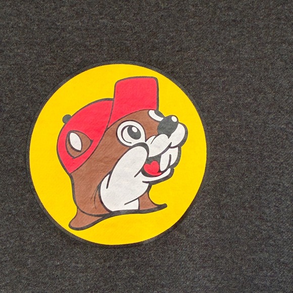 Buc-ees sweatshirt Women's XL Gray Classic Beaver Graphic Whimsical Travel Texas - Picture 4 of 7
